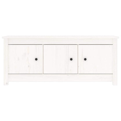 Scarpiera Bianca 110x38x45,5 cm in Legno Massello di Pino
