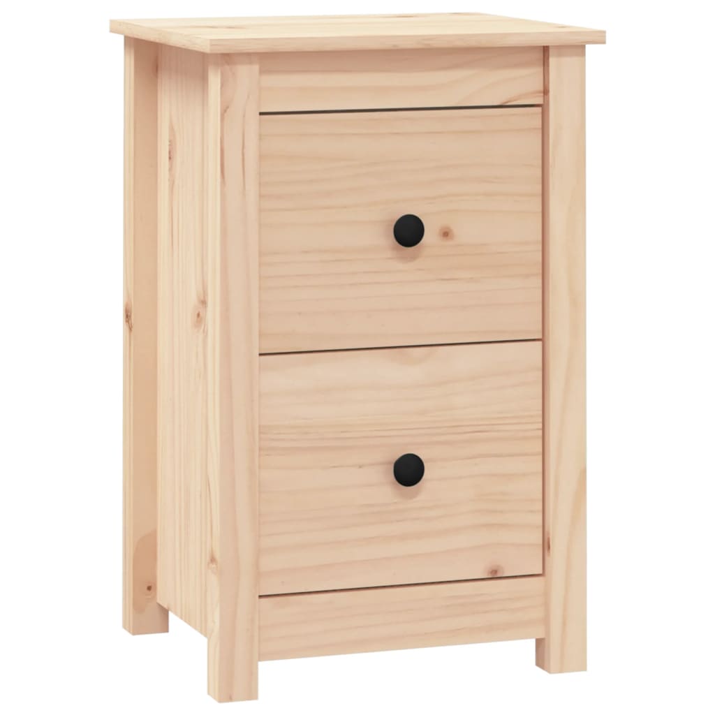 Comodino 40x35x61,5 cm in Legno Massello di Pino