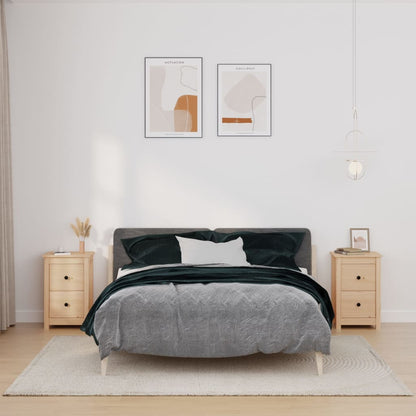 Comodini 2 pz 40x35x61,5 cm in Legno Massello di Pino