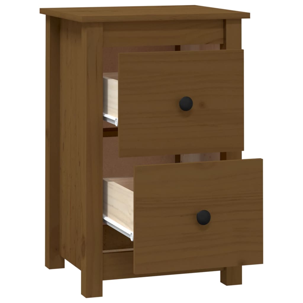 Comodino ambra 40x35x61,5 cm in Legno Massello di Pino