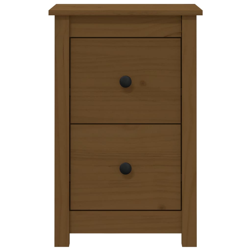 Comodini 2 pz ambra 40x35x61,5 cm in Legno Massello di Pino