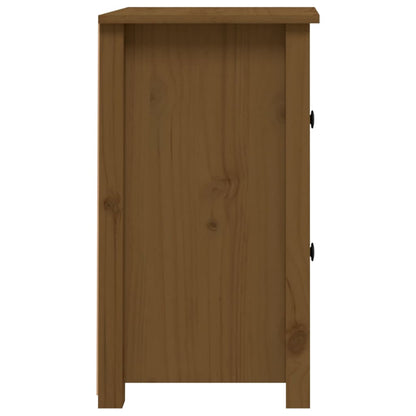 Comodini 2 pz ambra 40x35x61,5 cm in Legno Massello di Pino