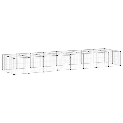 Gabbia per Animali 36 Pannelli con Porta Nera 35x35 cm Acciaio
