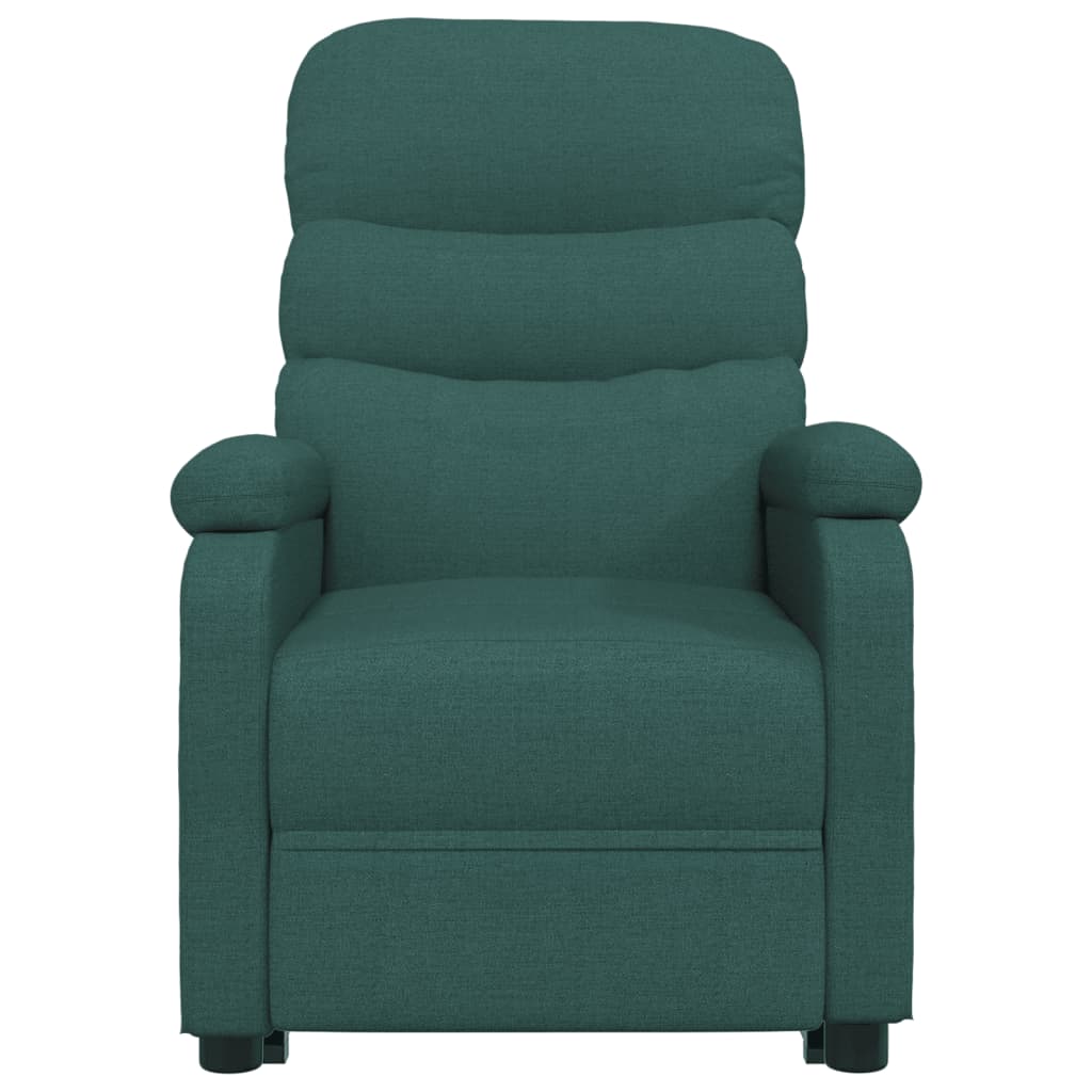 Poltrona Alzapersona Massaggiante Verde Scuro Tessuto
