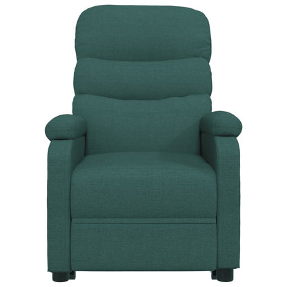 Poltrona Alzapersona Massaggiante Verde Scuro Tessuto