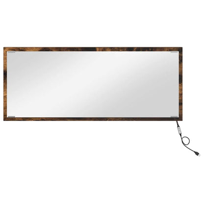 Specchio Rovere fumÃƒÂ© 90 x 8,5 x 37 cm Legno multistrato