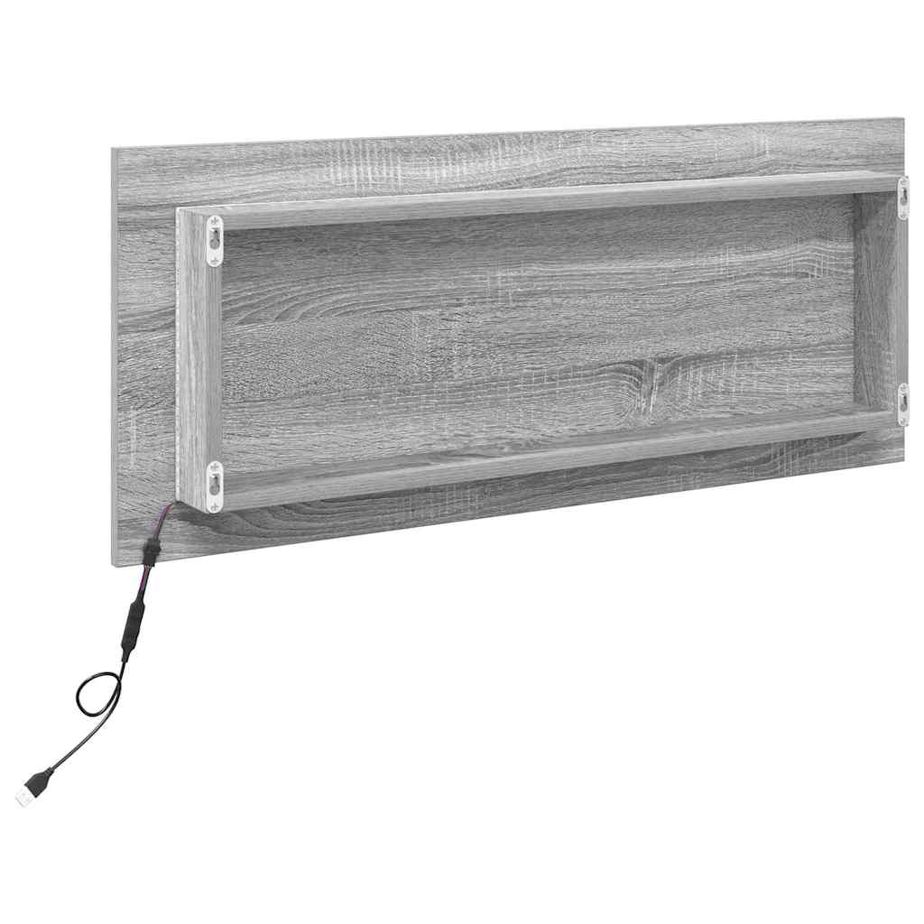 Specchio Grigio Sonoma 90 x 8,5 x 37 cm Legno multistrato