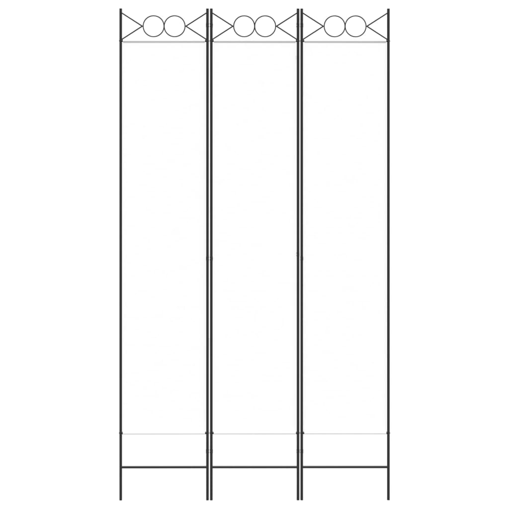 Divisorio a 3 Pannelli bianco 120x220 cm in Tessuto