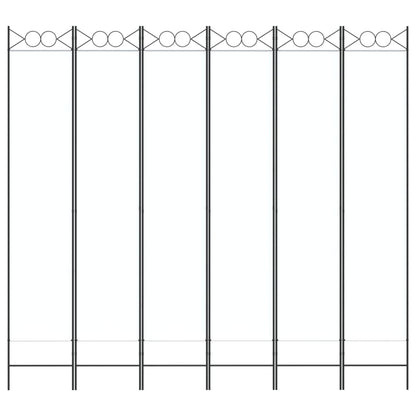Divisorio a 6 Pannelli Bianco 240x200 cm Tessuto