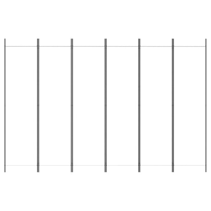 Divisorio a 6 Pannelli Bianco 300x200 cm Tessuto