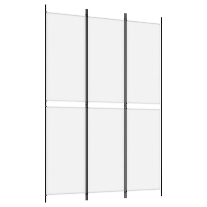 Divisorio a 3 Pannelli bianco 150x220 cm in Tessuto