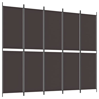 Divisorio a 6 Pannelli Marrone 300x220 cm in Tessuto