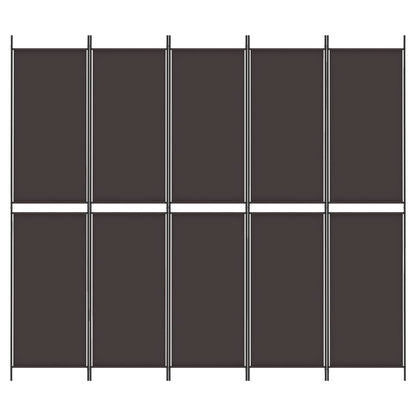 Divisorio a 6 Pannelli Marrone 300x220 cm in Tessuto