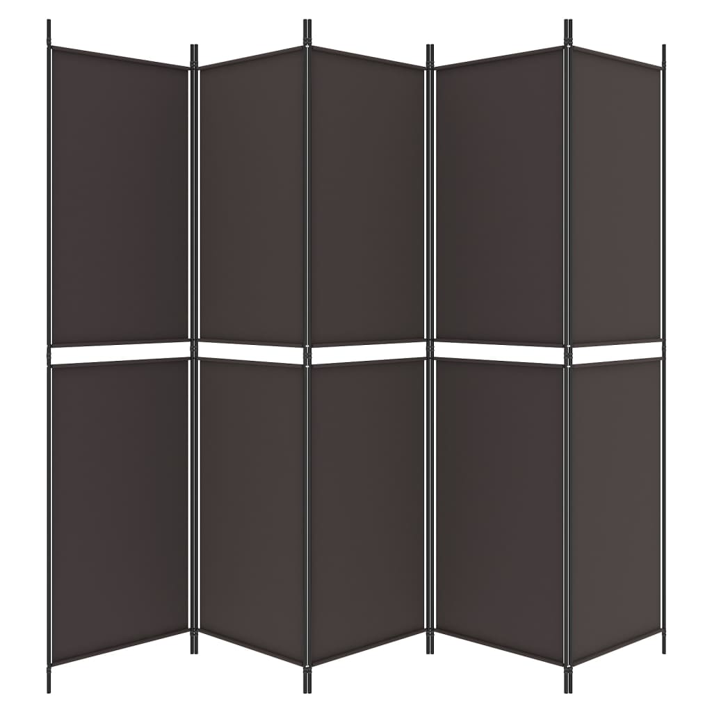 Divisorio a 6 Pannelli Marrone 300x220 cm in Tessuto