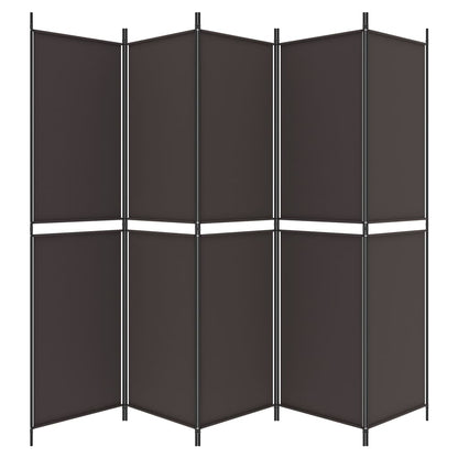 Divisorio a 6 Pannelli Marrone 300x220 cm in Tessuto