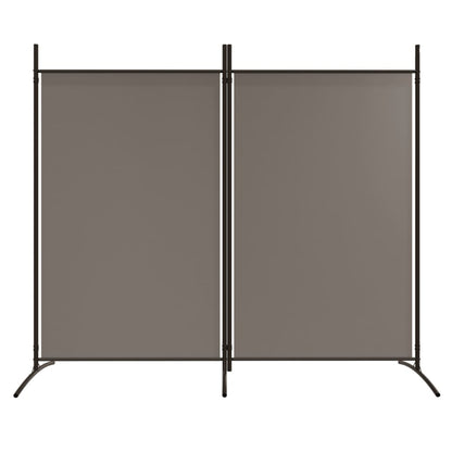 Divisorio a 2 Pannelli Antracite 175x180 cm Tessuto