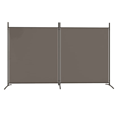 Divisorio a 2 Pannelli Antracite 348x180 cm Tessuto