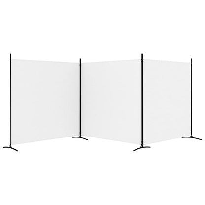 Divisorio a 3 Pannelli bianco 525x180 cm in Tessuto