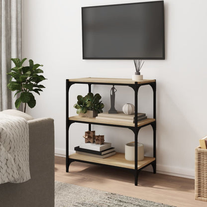 Libreria Rovere Sonoma 60x33x70,5cm Legno Multistrato e Acciaio
