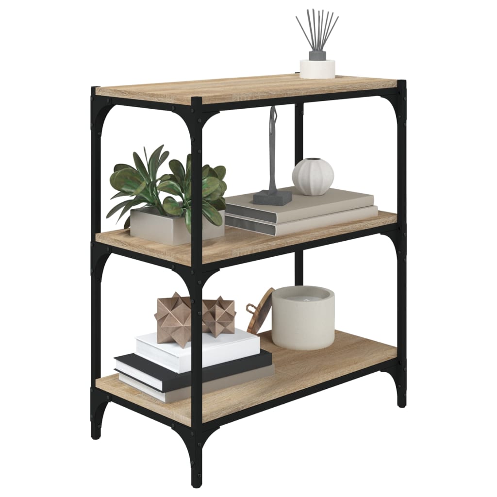 Libreria Rovere Sonoma 60x33x70,5cm Legno Multistrato e Acciaio
