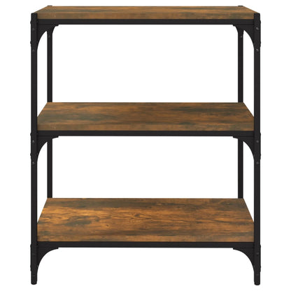 Libreria rovere fumo 60x33x70,5 cm Legno Multistrato e Acciaio