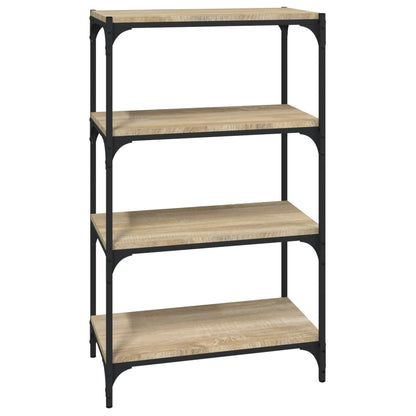 Libreria Rovere Sonoma 60x33x100 cm Legno Multistrato e Acciaio