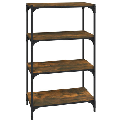 Libreria rovere fumo 60x33x100 cm Legno Multistrato e Acciaio