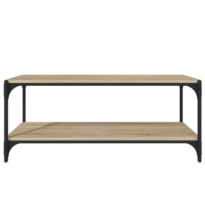 Mobile TV Rovere Sonoma 100x33x41cm Legno Multistrato e Acciaio