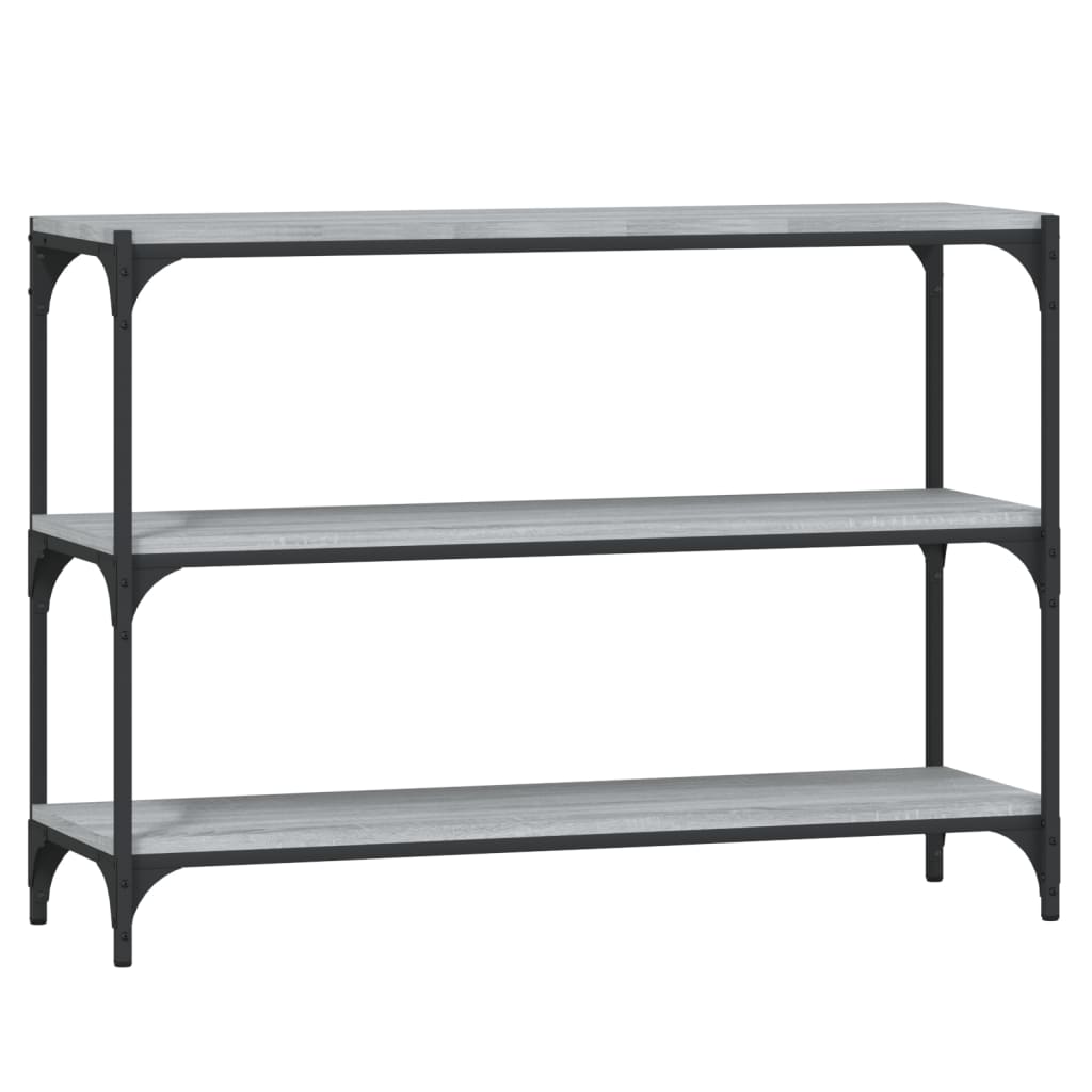 Libreria Grigio Sonoma 100x33x70,5 cm Legno Multistrato Acciaio