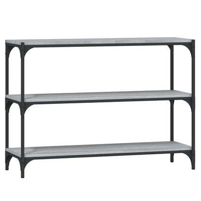 Libreria Grigio Sonoma 100x33x70,5 cm Legno Multistrato Acciaio