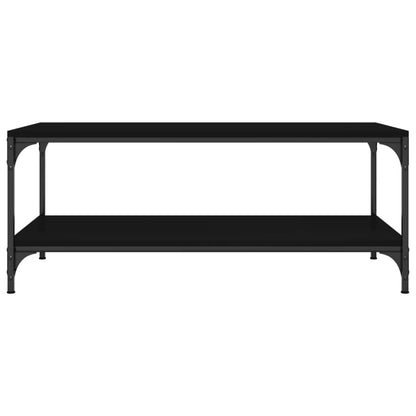 Tavolino da Salotto Nero 80x50x40 cm in Legno Multistrato