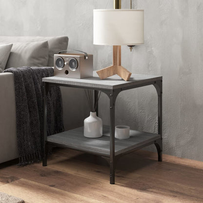 Tavolino da Salotto Grigio Sonoma 50x50x40 cm Legno Multistrato