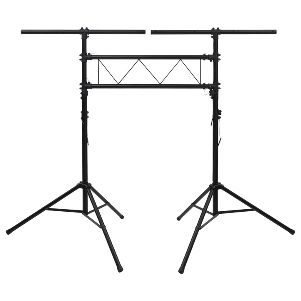 Stativo per Luci Nero 238x115x(180-300) cm Acciaio