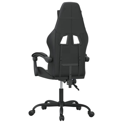 Sedia da Gaming Girevole Nera in Similpelle
