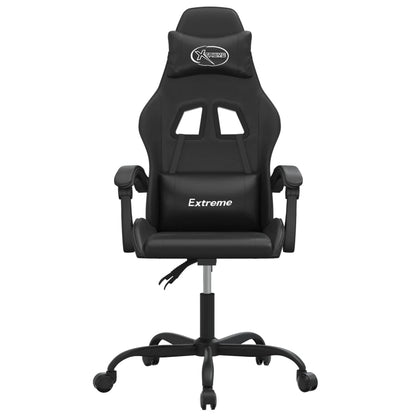Sedia da Gaming Girevole Nera in Similpelle