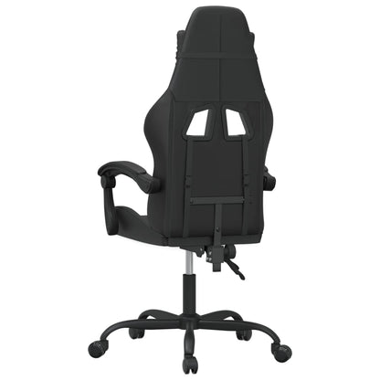 Sedia da Gaming Girevole Nera in Similpelle