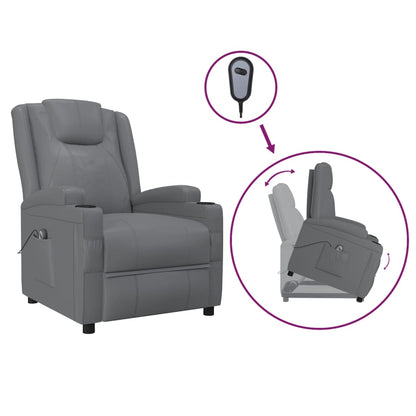 Poltrona Alzapersona grigio in Similpelle