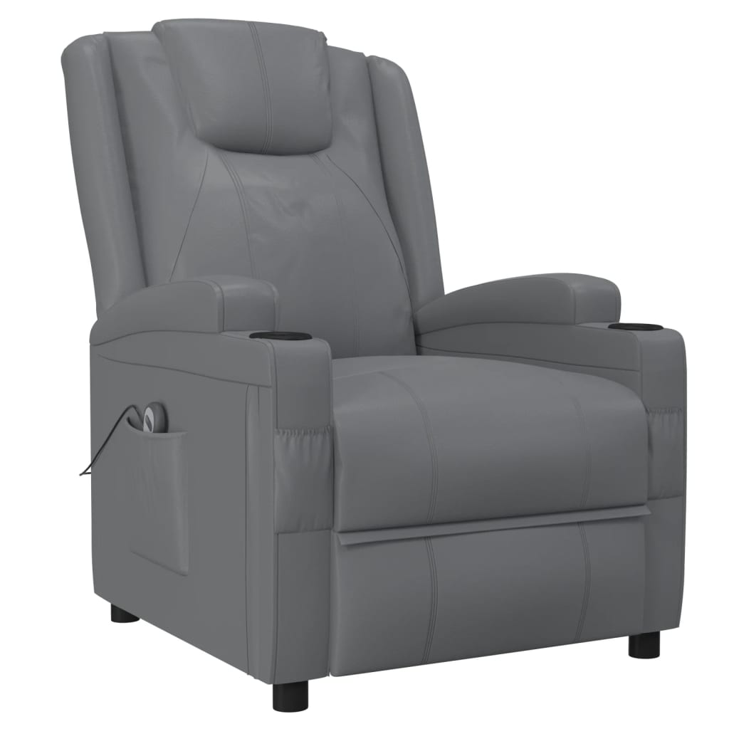 Poltrona Alzapersona grigio in Similpelle