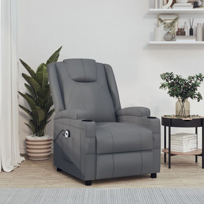 Poltrona Alzapersona grigio in Similpelle