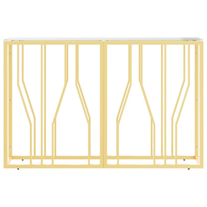 Tavolino Consolle 110x30x70 cm in Acciaio Inox e Vetro