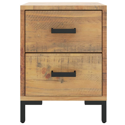 Comodino Marrone 36x30x45 cm in Legno Massello di Pino