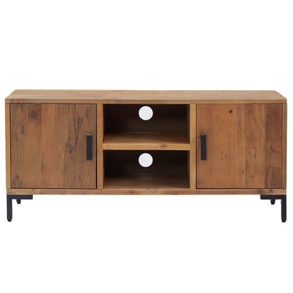 Mobile TV Marrone 110x35x48 cm in Legno Massello di Pino