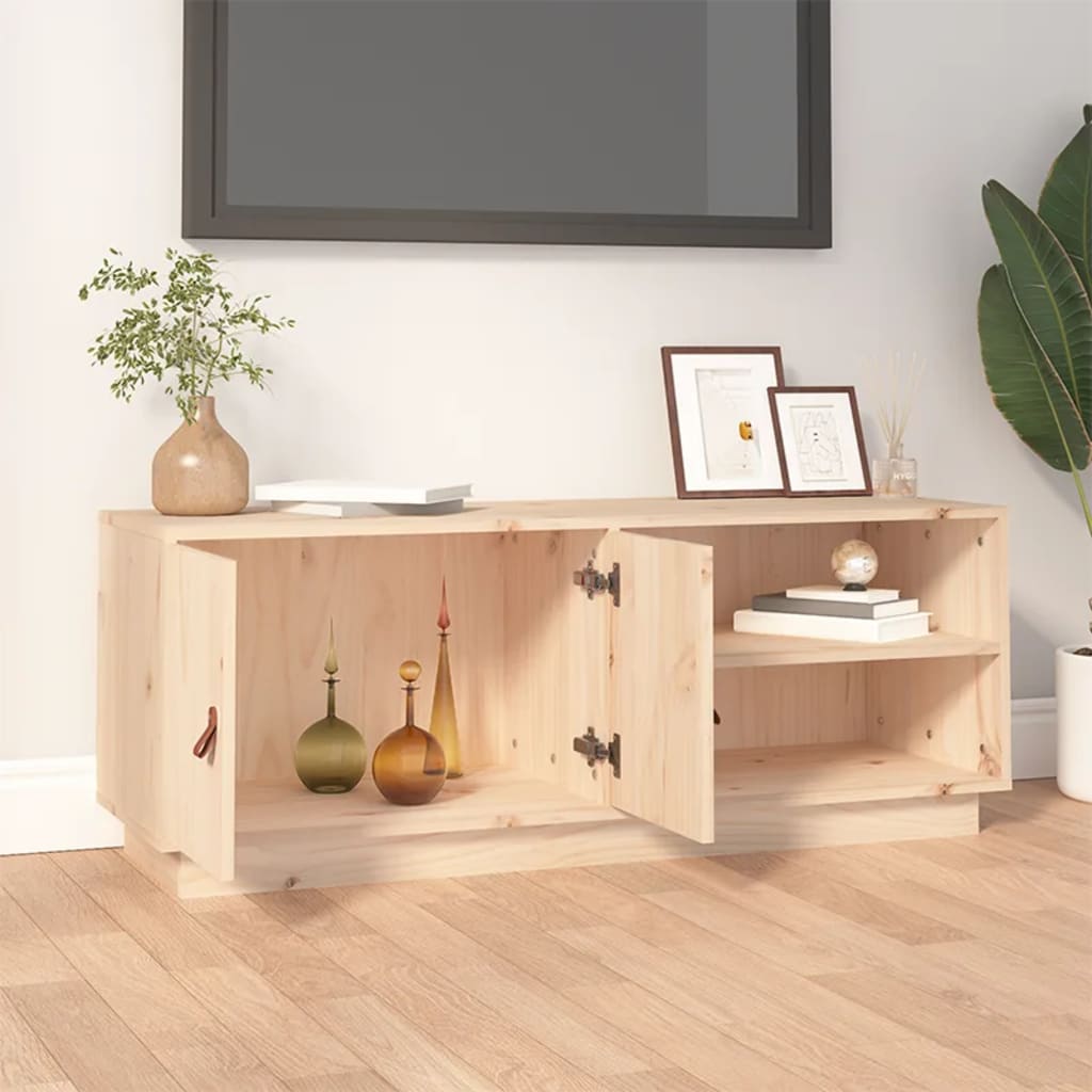 Mobile Porta TV 105x34x40 cm in Legno Massello di Pino