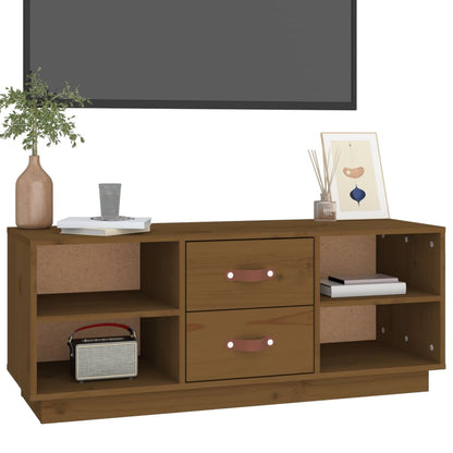 Mobile Porta TV Ambra 100x34x40 cm in Legno Massello di Pino