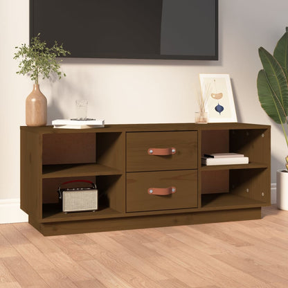 Mobile Porta TV Ambra 100x34x40 cm in Legno Massello di Pino