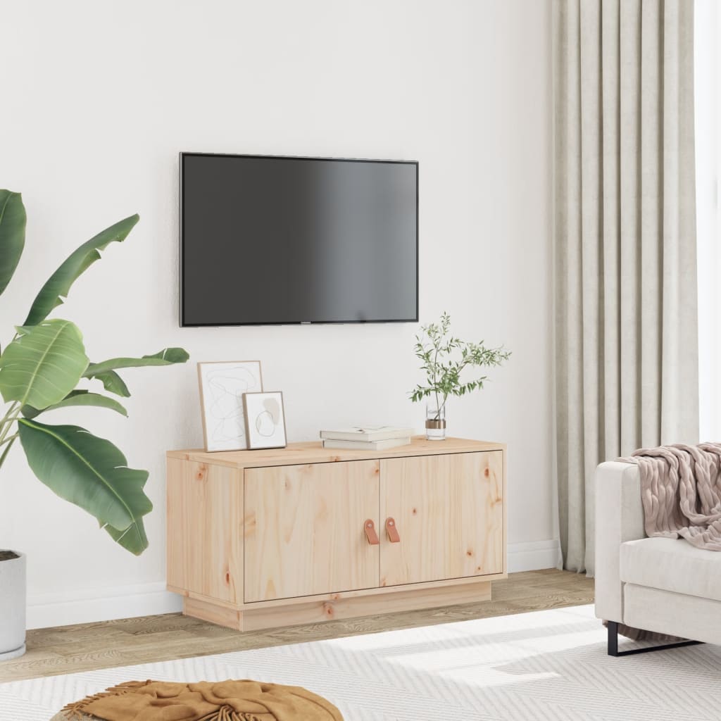 Mobile Porta TV 80x34x40 cm in Legno Massello di Pino