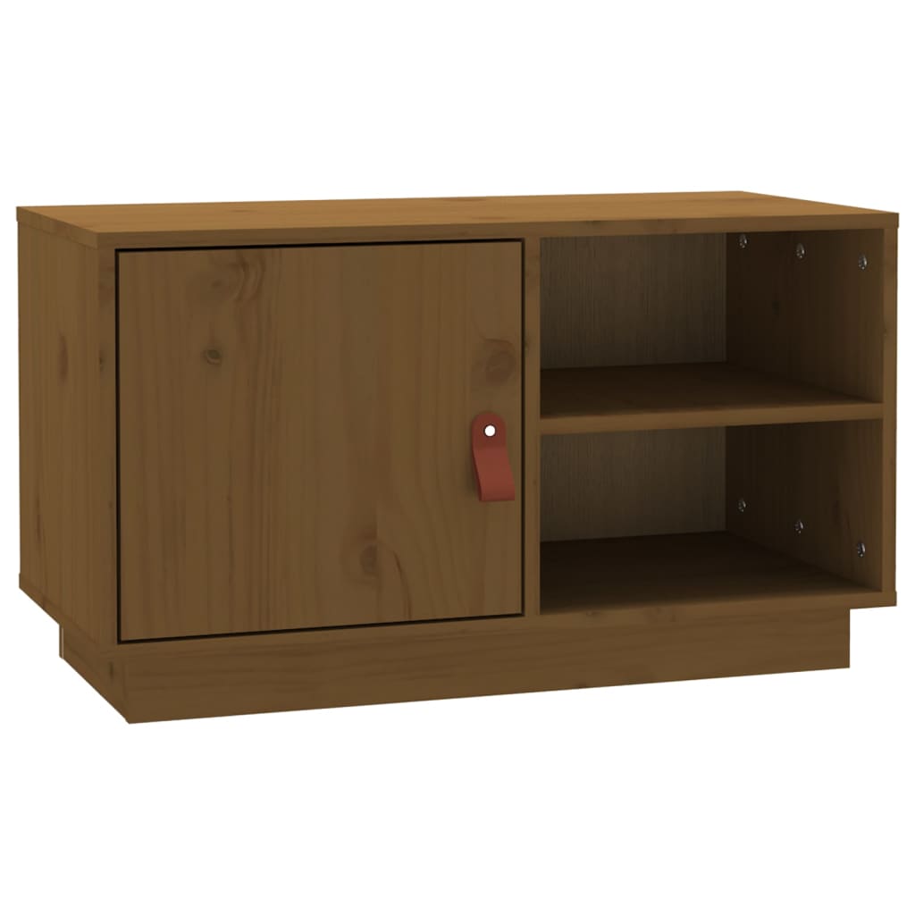Mobile Porta TV ambra 70x34x40 cm in Legno Massello di Pino