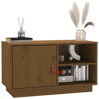 Mobile Porta TV ambra 70x34x40 cm in Legno Massello di Pino