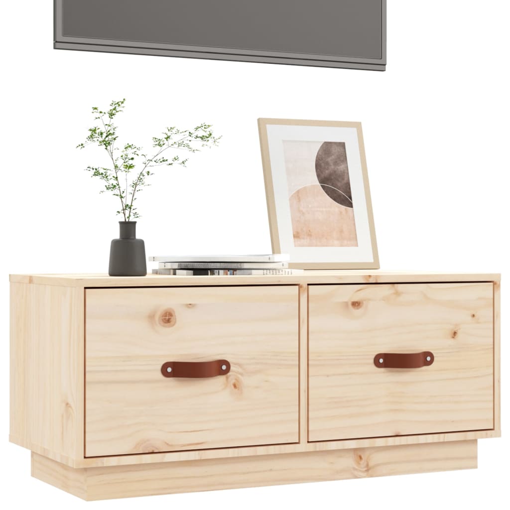 Mobile Porta TV 80x34x35 cm in Legno Massello di Pino