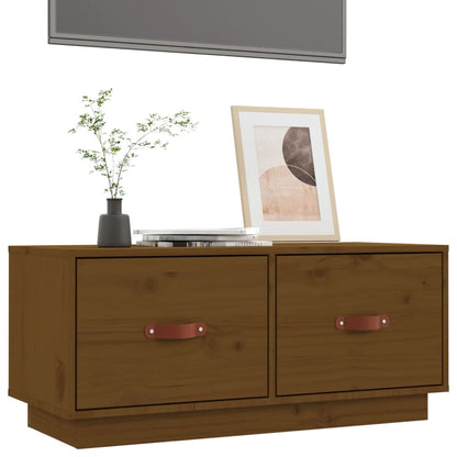 Mobile Porta TV ambra 80x34x35 cm in Legno Massello di Pino